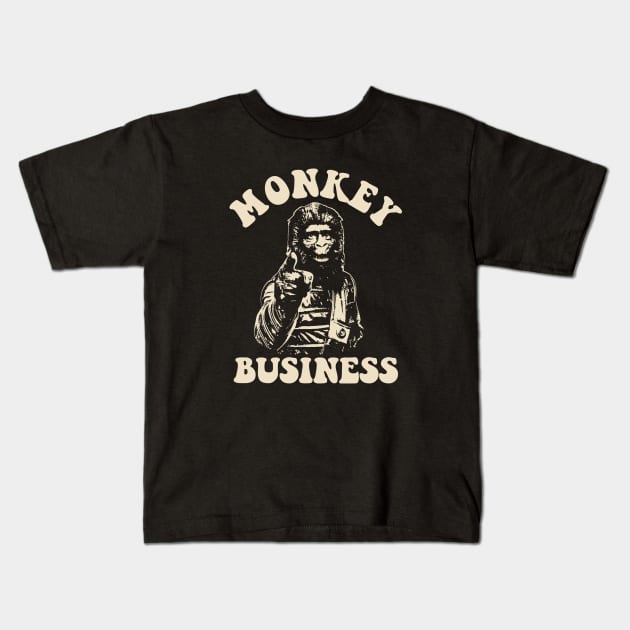 Planet of the Apes - Monkey Business 2.0 Kids T-Shirt by KERZILLA